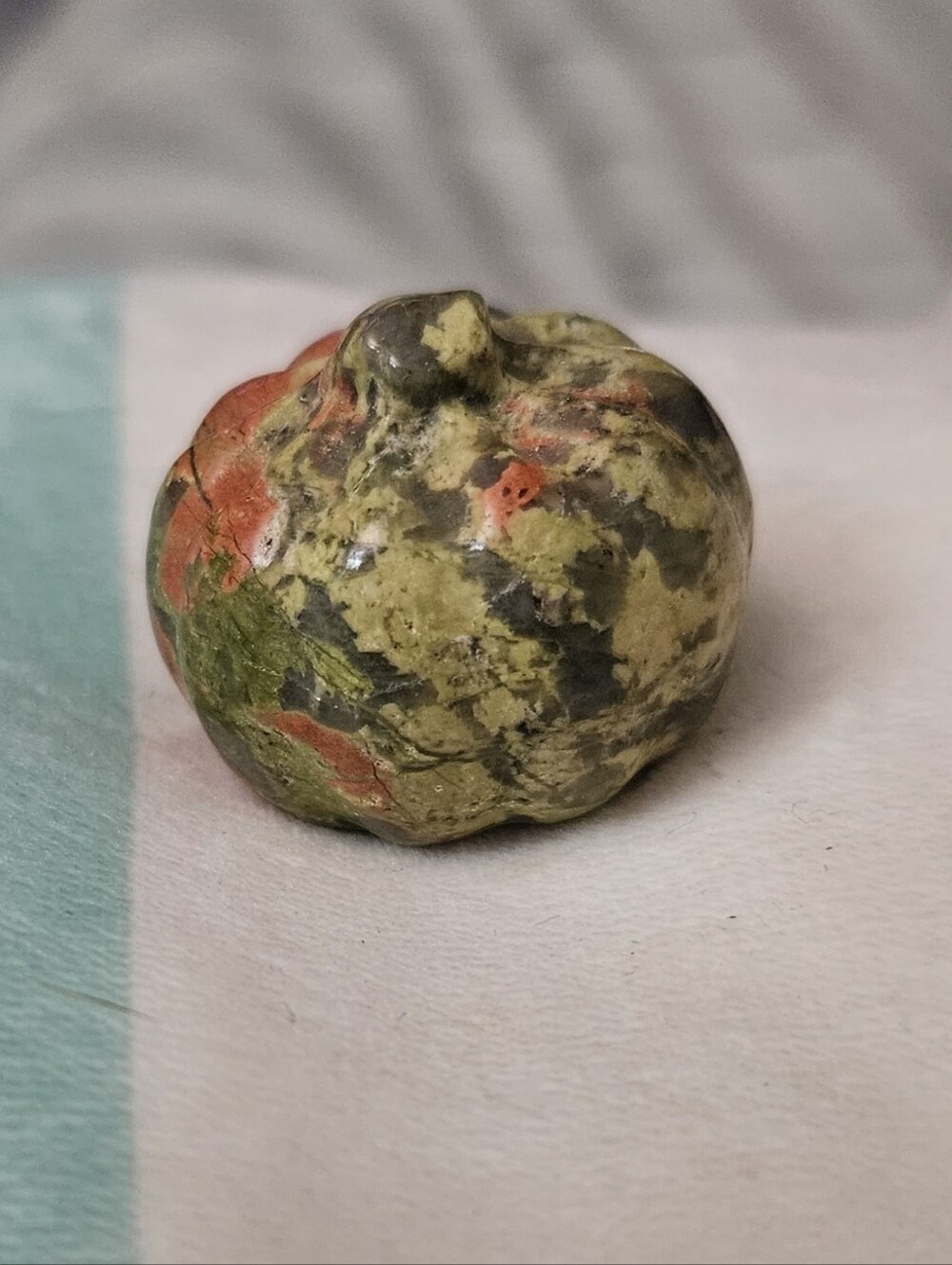 Handcrafted Multicolor Decorative Pumpkin Accent - Home Accents Unakite